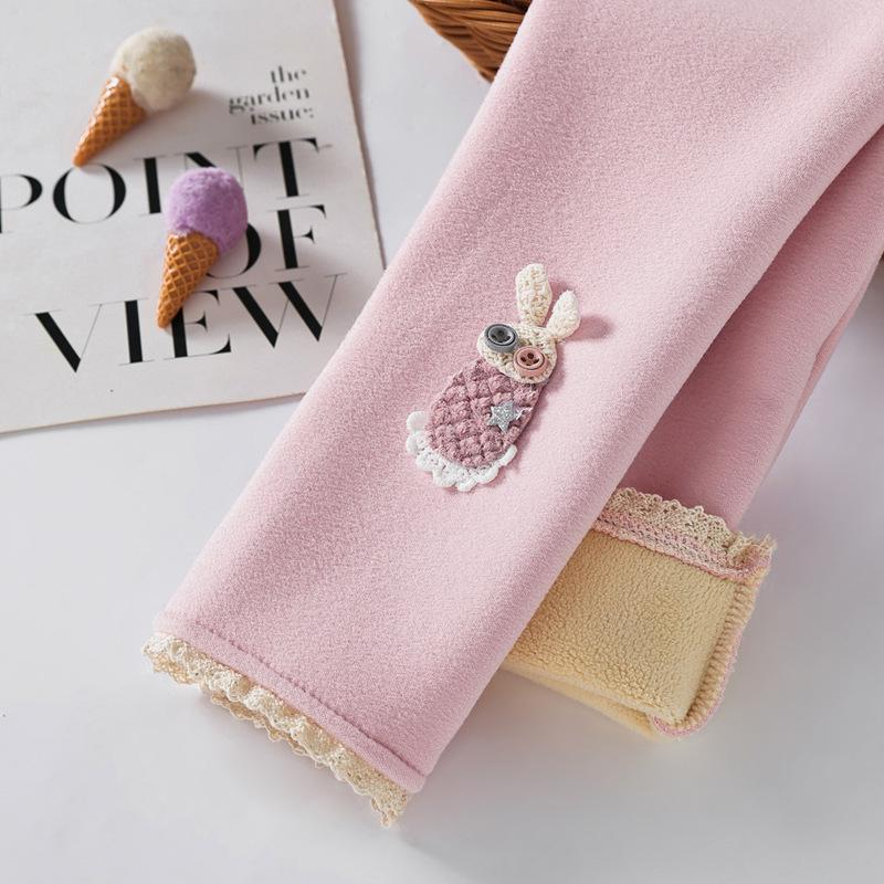 Warme Leggings aus Samt und Baumwolle für Mädchen – Herbst-/Winterhose für Babys, Kleinkinder und Kinder
