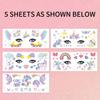 5Pcs Unicorn Temporary Tattoos Cute Rainbow Face  Body Stickers For Music Festivalsparties Birthday Party Favors  Gifts