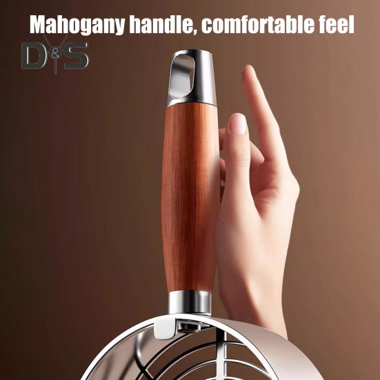 Katzenstreuschaufel aus Metall mit Halter, Haustierkotschaufel mit ergonomischem Holzgriff, schnelle Siebschaufel, Katzenbedarf