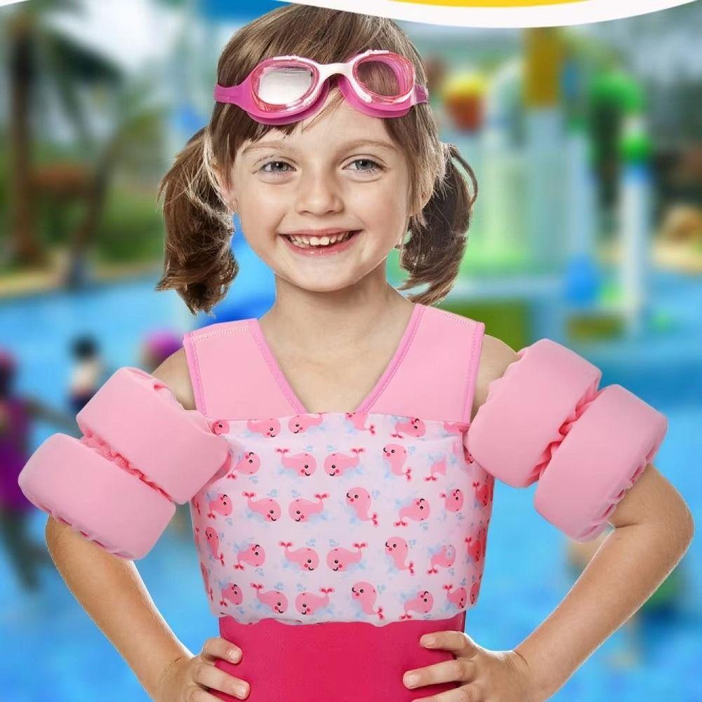 1-2/3-7 Year Old Children Swimming Arm Rings Adjustable Swimming Buoyancy Vest  Toddler Floaties