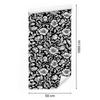 Wallpaper Black and white flowers gray and graphite, gray background 50x1000