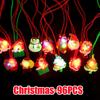 Halloween Light Up Pumpkin Necklace LED Glowing Christmas Pendant Mardi Gras Party Favor Gift for Kids Beaded Accessory