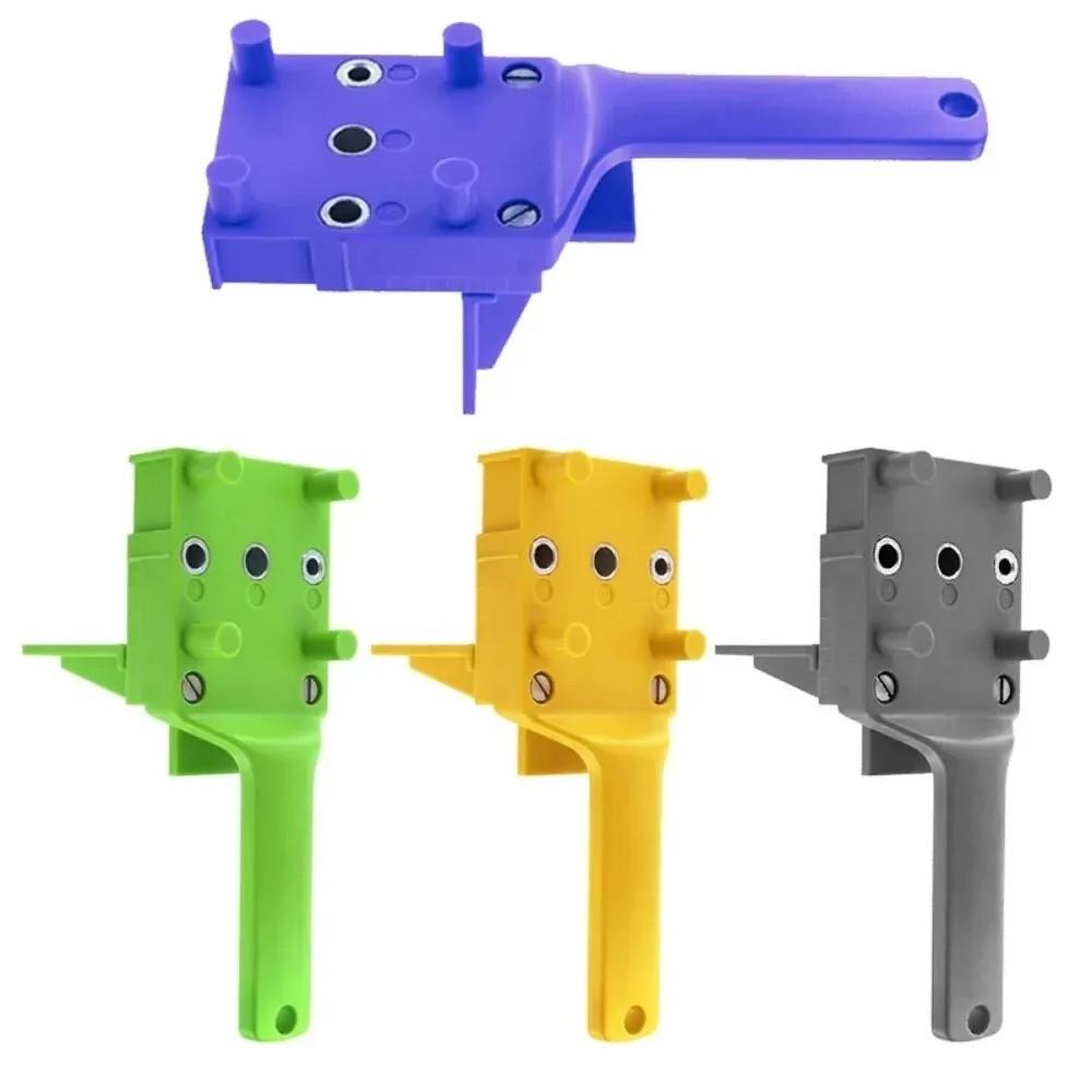 Handheld Woodworking Dowel Drill Guide 6/8/10mm Hole Saw Tool Locator Clamp For Carpentry Straight Hole Drill Bit Hand Tool