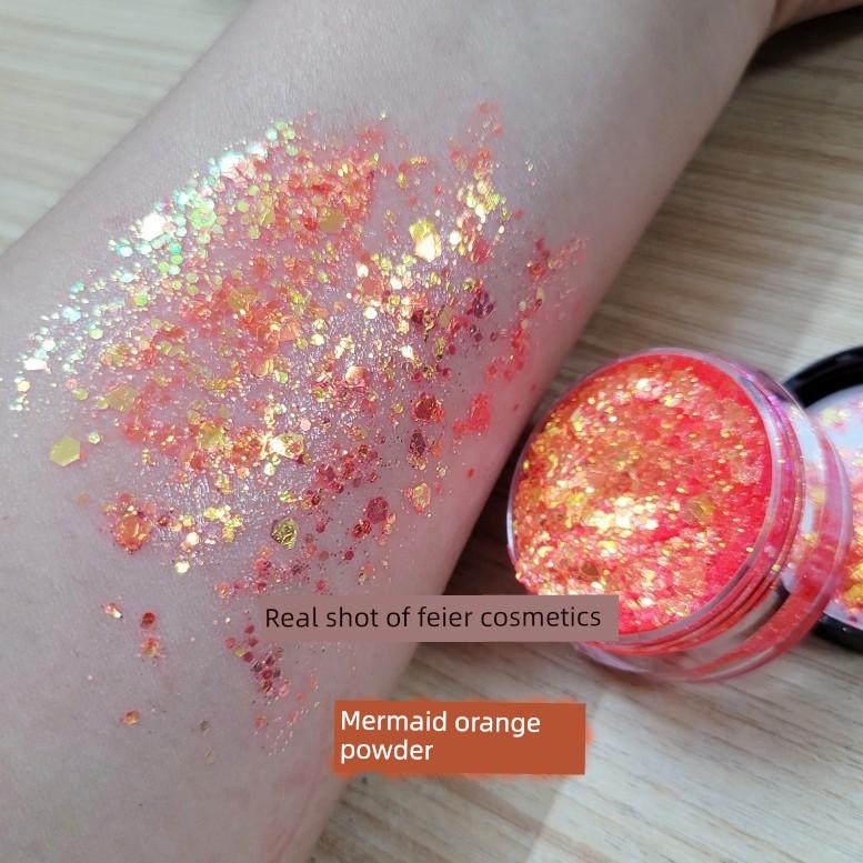 Stage Makeup, Eye Shadow, Glitter, Sequins, Stars, Glue-Free Face and Hair Makeup, Children's Day Cosmetics, Performance Makeup