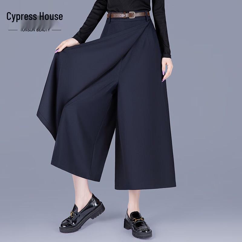 

Women s High-Waist Wide-Leg Cropped Pants S