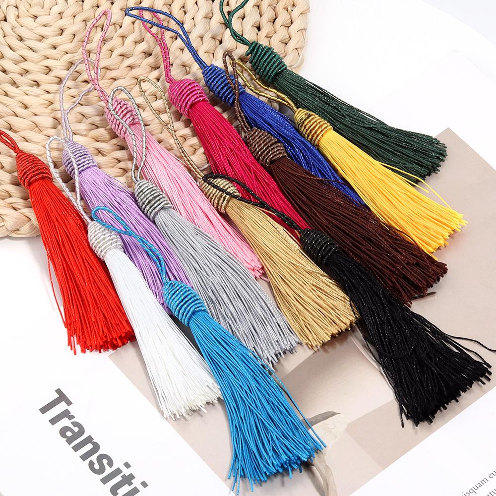 10pcs 15cm Polyester Tassels Pineapple Head Hanging Rope Bookmark Tassel Fringe For DIY Key Chain Earring Clothing Accessories