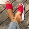 2025 New Fashion Fishmouth Wedge Heel Fashion Casual Women's Strappy Sandals