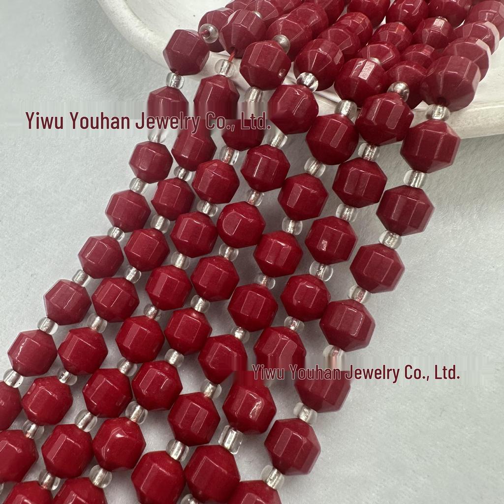 Lulutong Facettierte Natürliche Tigerauge-Achatperlen Armband Halskette