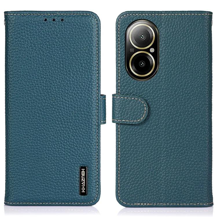 

Чехол KHAZNEH для Realme C67 4G из натуральной коровьей кожи + чехол-бумажник из ТПУ с текстурой личи