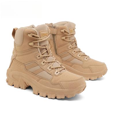 Stivali da combattimento da uomo nel deserto, stivali tattici antiscivolo da esterno, scarpe da trekking, da caccia alla caviglia, stivali da uomo