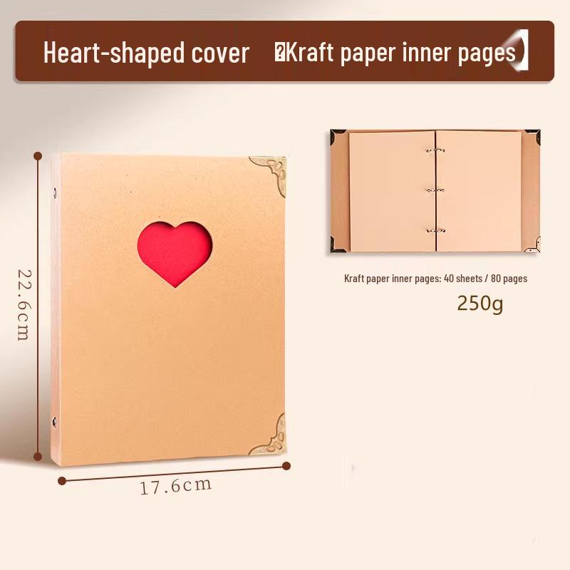 Acrylic DIY Photo Album: Handmade Memory Journal with Creative Graffiti and Loose-Leaf Design