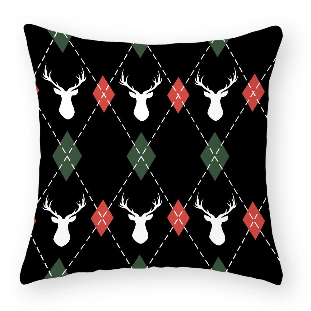 Kissenbezug aus Baumwolle und Leinen Weihnachtskissenbezug Nachttischkissenbezug Feiertagskissenbezug