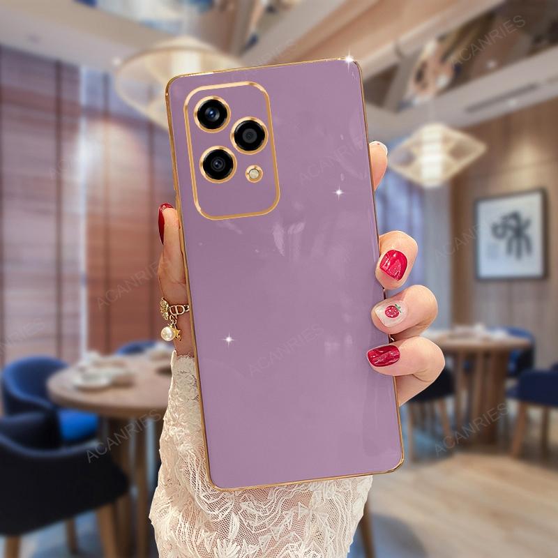 Honor200 200lite Luksus Plating Ringholder Stativ Etui For Huawei Honor 200 Lite 100 Pro 5g Myk Silikon Bakdeksel Funda Coque