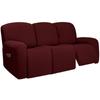 3 Seat Stretch Sectional Recliner Sofa Slipcover With Elastic Bottom Soft Washable Furniture Pet Protector Couch Cover