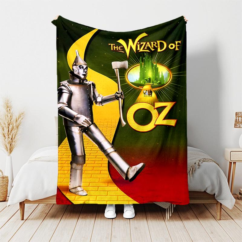 1pc Blanket The Wizard of Oz Print Design, Lightweight Blanket for Sofa, Bed- Soft &Warm, Gift for All Seasons like Christmas, Halloween