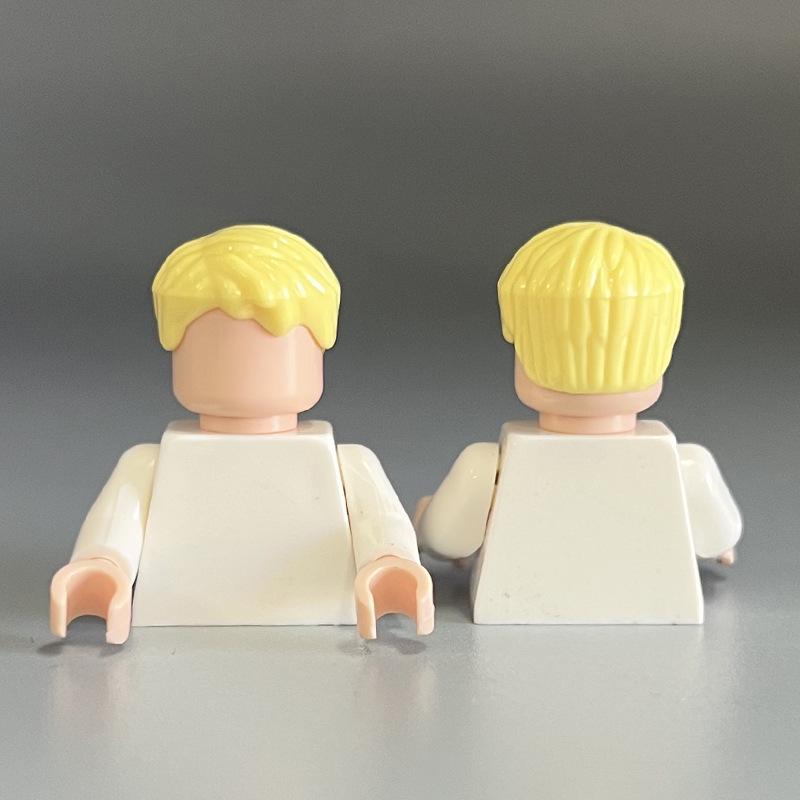 Compatible Lego Boy's Small Particle Hair Building Blocks MOC Parts DIY Assembly Toy Accessories
