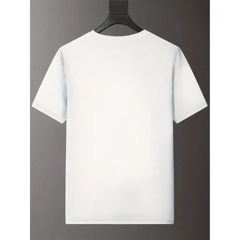 T-shirt d'été décontracté à col rond et manches courtes pour homme, motif voile, taille européenne