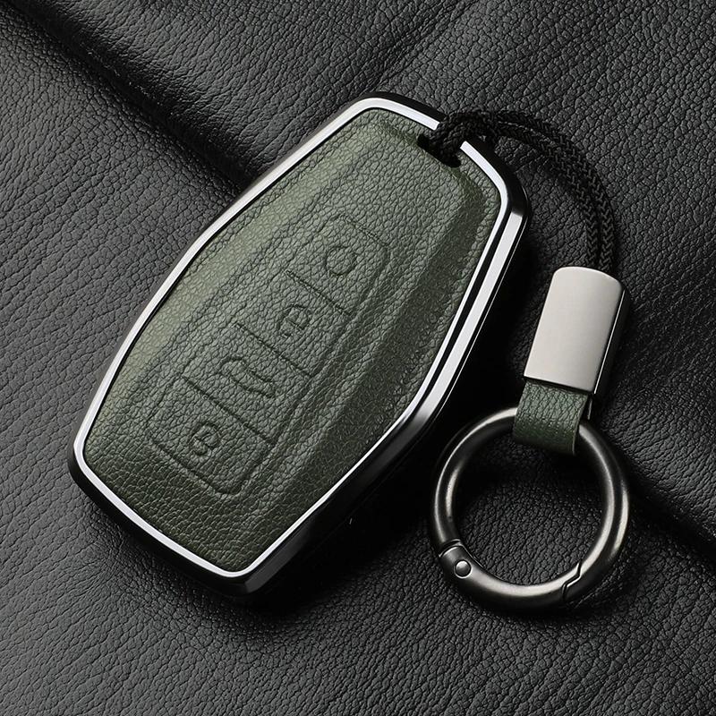 For Geely Car Key Case Cover  Coolray X6 X7 Geometry C Emgrand Global Kulrey Hawk Gx7 Okavango Nl3 Metal And Leather