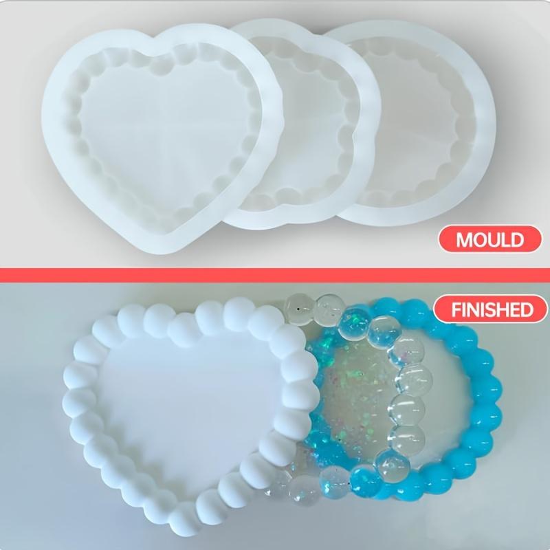 3 Pcs Silicone Moulds Durable Silicone Coaster Moulds DIY Crafts Bubble Resin Tray Moulds DIY Plaster Drip Jewellery Tray Home Decoration Gift Moulds