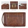 High Quality Travel Toiletry Bag For Women Men Retro PU Leather Cosmetic Bags Female Waterproof Travel Makeup Bag