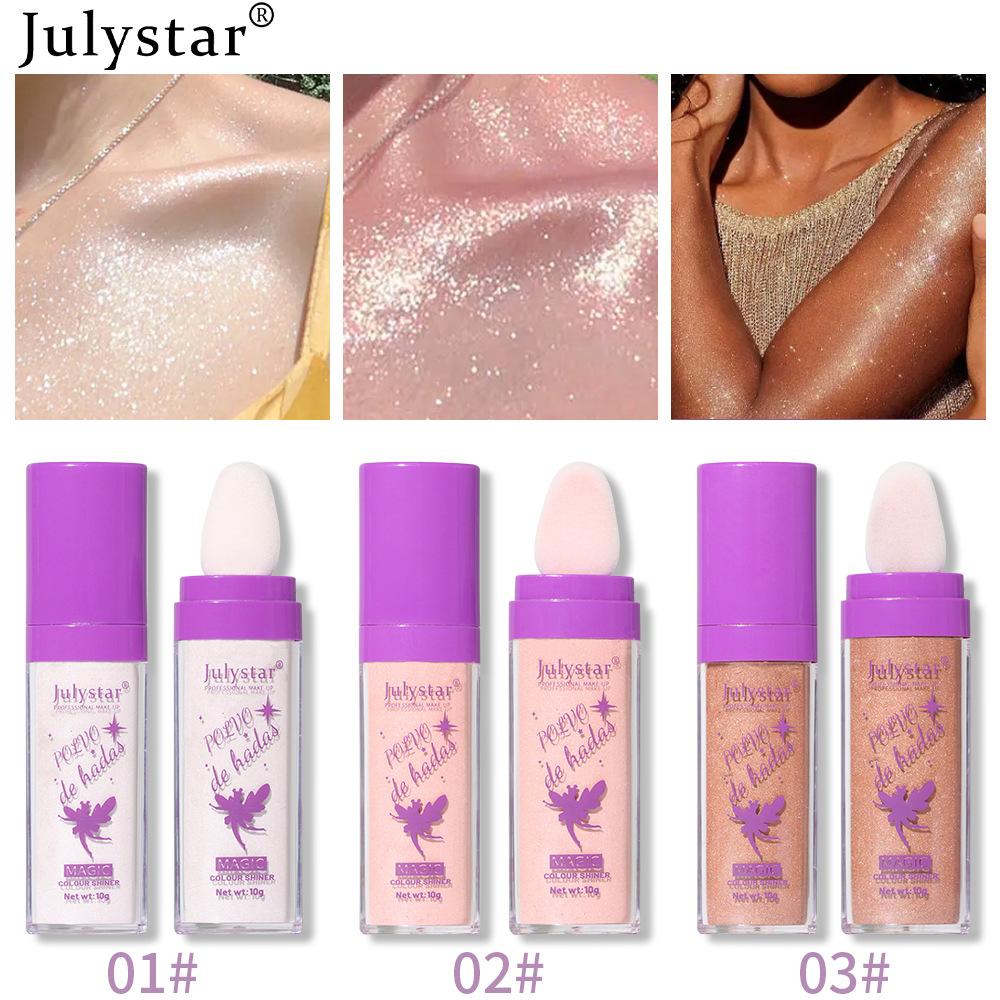 Ombretto in polvere tridimensionale a tre colori per scolpire, cipria illuminante naturale, cipria illuminante impermeabile e a lunga tenuta