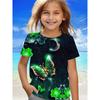 Abbigliamento Bambina Vestiti Bambina Maglietta Manica Corta Bambina Stampa Farfalla Carina Kawaii Girocollo Top Bambina Vestiti Estivi Bambini