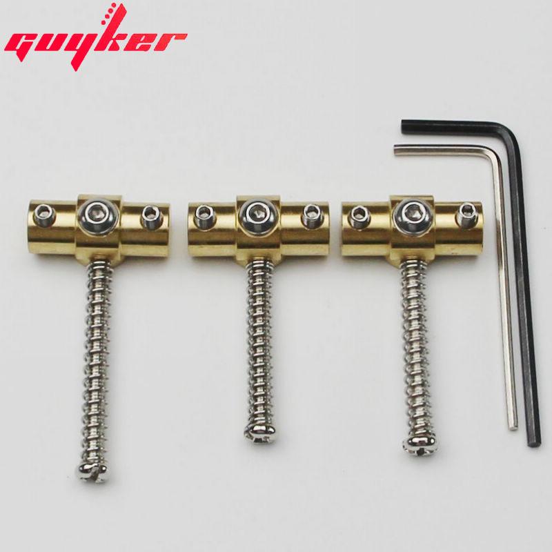 New Set Of 3 Sw3 Goto Brass Swivel Guitar Bridge Saddles With Wrench For Tl Tl Electric Guitar