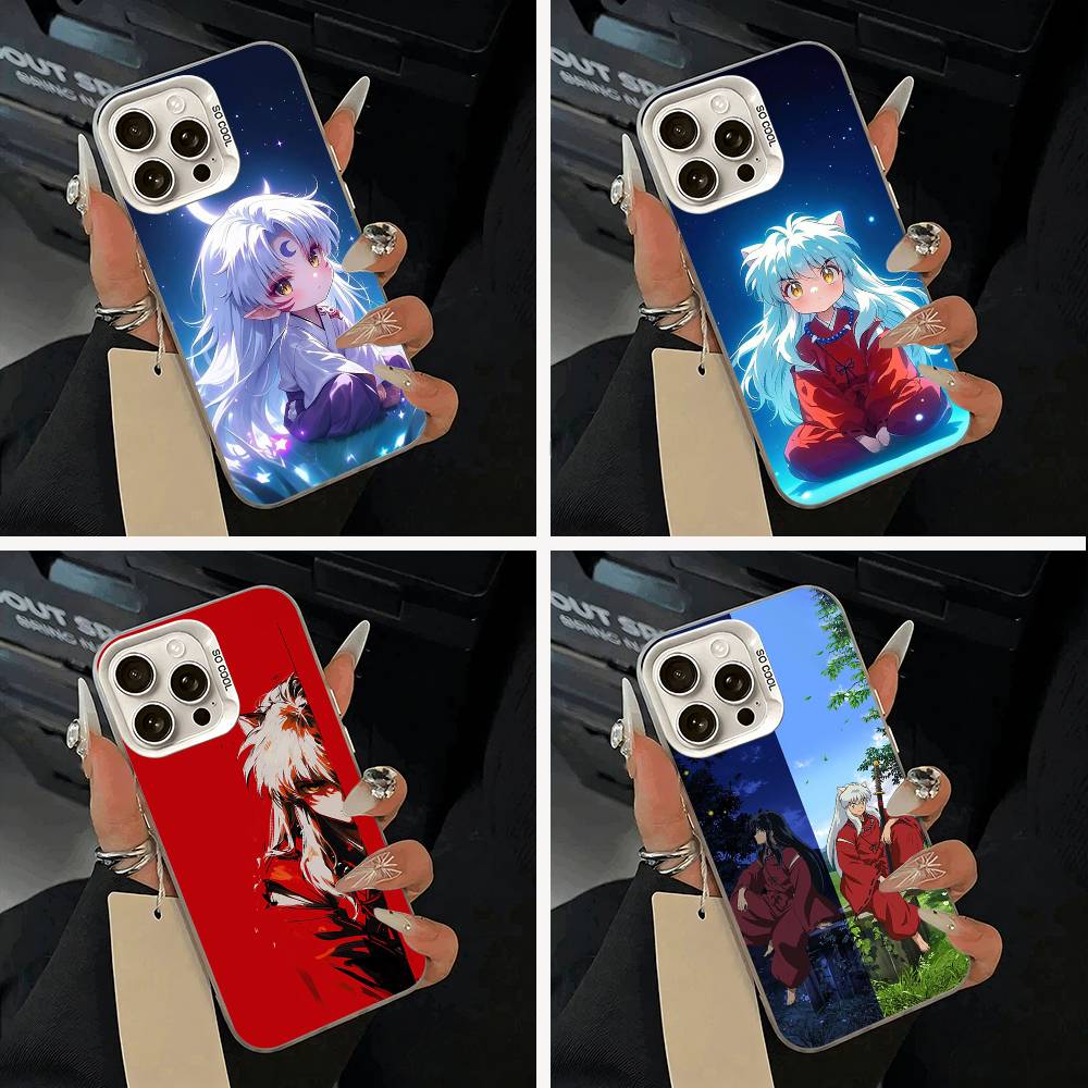 Half-Demon -nuyasha Phone Case For iPhone 11 12 13 14 15 16Pro Max Plus white Sliver Phone Cover