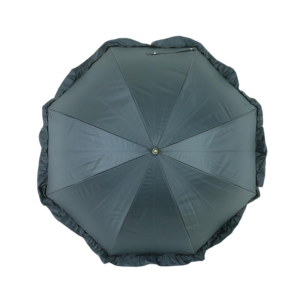 Ogawa Cynthia Frilled UV or Celebration Model 54736 Parasol, Umbrella, 99.9% Protection, Black, Water-Repellent, Stylish, Simple, Gift, Mother's Day,