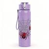 1PC Spider Web Baseball Bat Sport Print 750ml Color Plastic Sports Water Bottle Leakproof Flip Straw Lid Suitable for Sports Office Home Use