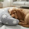 Plush Cat Glowing Pillow Moon Star Dog Sleep Mat Cartoon U-Shaped Pet Pillow  Indoor