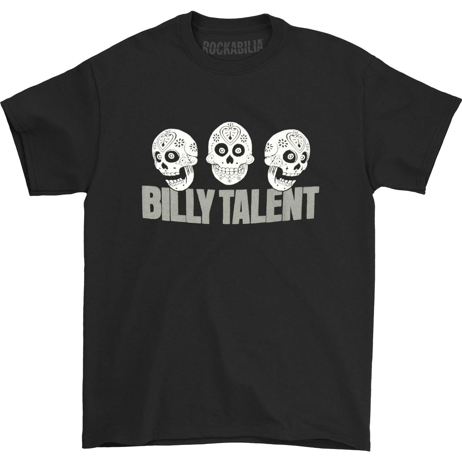 Boys  Billy Talent Three Skulls/momento Mori T-shirt Youth Large Black S