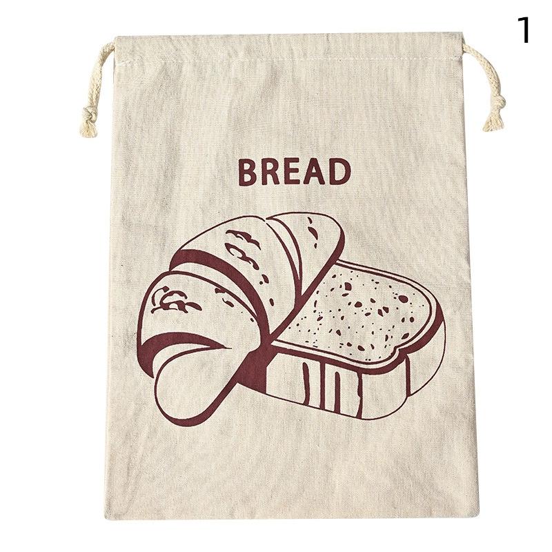 

Linen Bread Bag Reusable Baguette Cotton Drawstring Storage Bag Loaf Homemade Bread Fresh Eco Friendly Keeping For Baguette 1