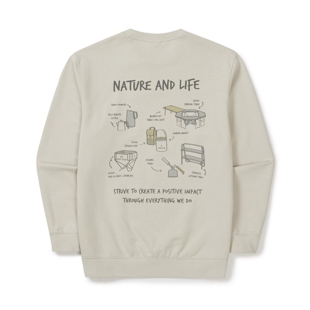 SNOWPEAK Gear Graphic Sweatshirt Light Beige (S26SMFHT56)
