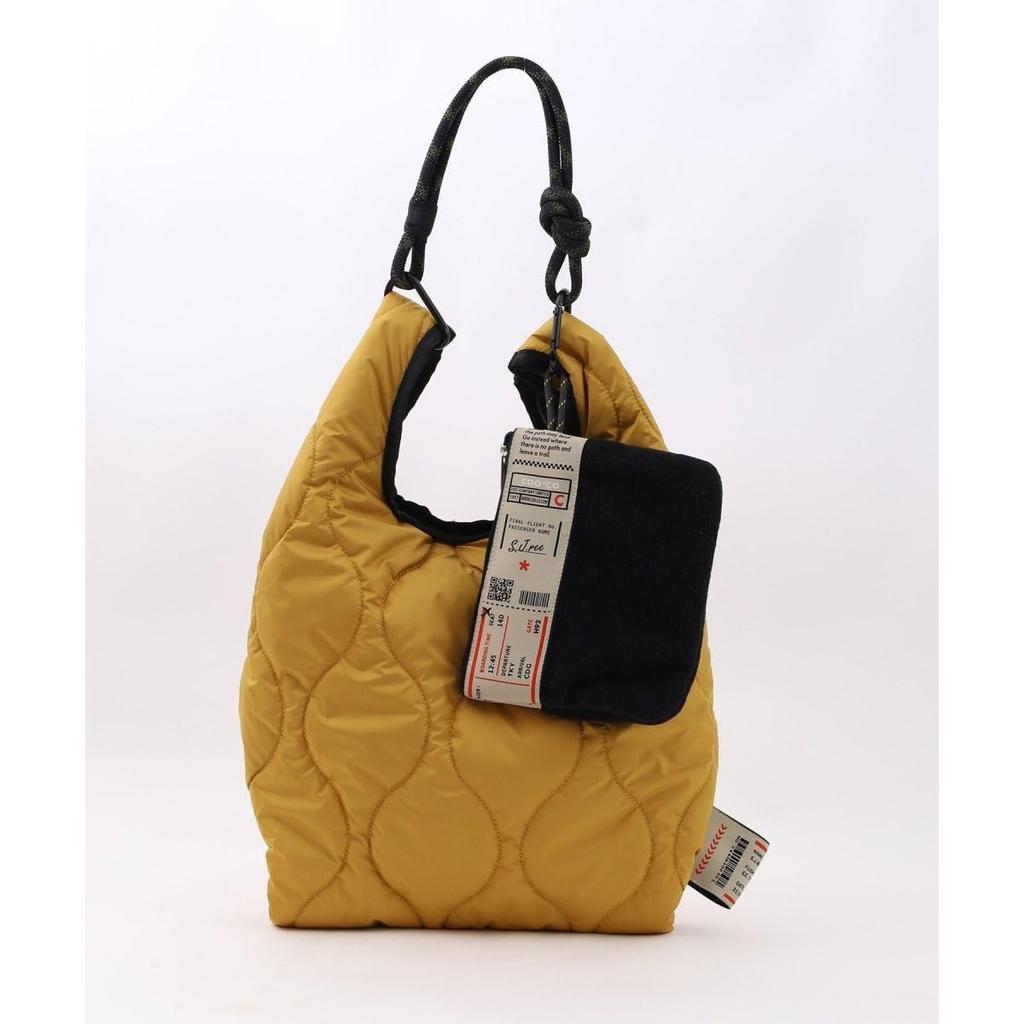 Cuco Original Pattern Tape Quilted Marche Bag 2453111204 Mustard (355)