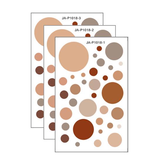 3 Pcs Bohemian Painted Dots Wall Stickers Artistic Kids Room A
