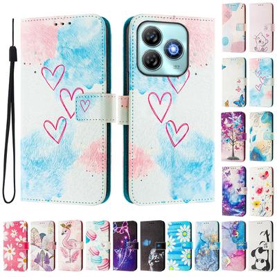 Amore Lusso Custodia in Pelle Dipinta Portafoglio Copertura Stile Libro per ZTE Blade A52,A53,A73,V50 Vita,V40S,V60,A35,A55,A75...