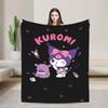 Kuromi Halloween Plaid Blankets Fleece Summer  Portable Super Warm Throw Blanket for Home Bedroom Rug Piece