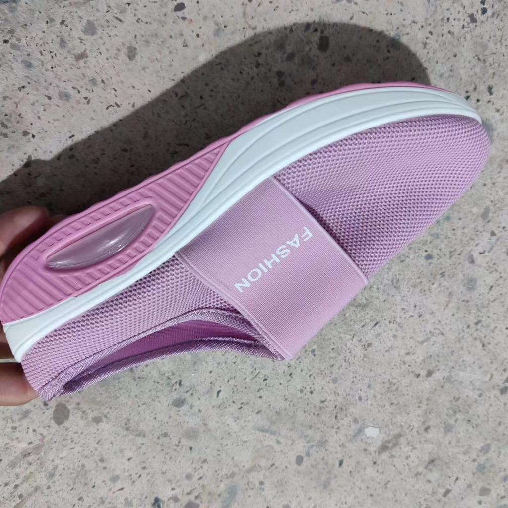 2025 léto zahraniční obchod velká velikost líné jednopáskové tašky hlava síťovina silná podrážka pantofle dámské evropské a americké klínové pantofle dámské