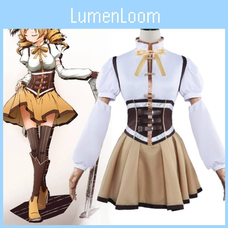 Maģiskās meitenes Madokas Kanames Cosplay tērpu komplekts Poliestera audums Kaujas tērpa piederumi iekļauti Izmēri XS-XXXL