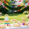 Pack Of 100 Colorful Rainbow Paper Chains For Kids Birthday Party Classroom Decorations Preschool Activities And Festival Event