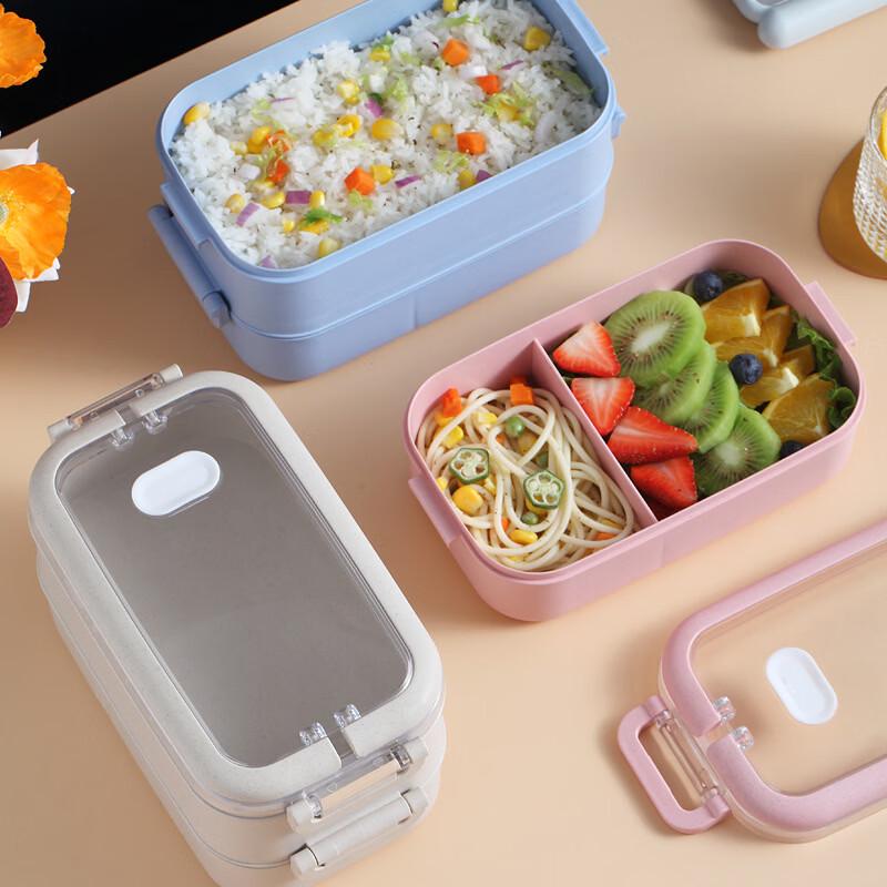 Japanese Style Microwaveable Double Layer Lunch Box