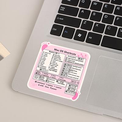 10 Piezas Pegatinas de Atajos de Teclado Gráfico de Letras Pegatinas Protectoras para Portátil Herramientas