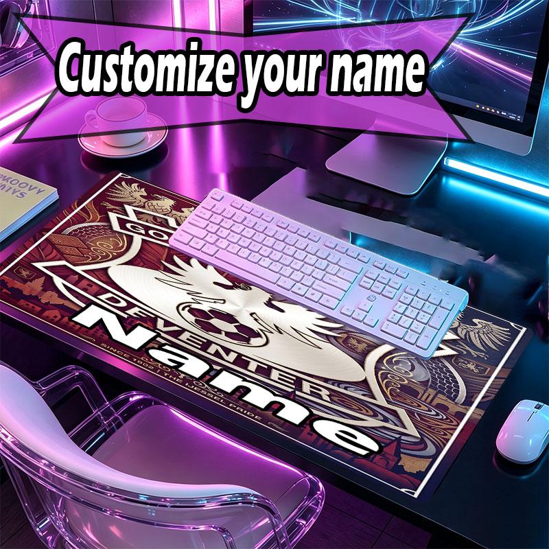 Custom Name Personalized Go Ahead Eagles Pattern Mousepad, Laptop PC Desk Mat, Decorative Desk Mat for Home Keyboard Pad Gift