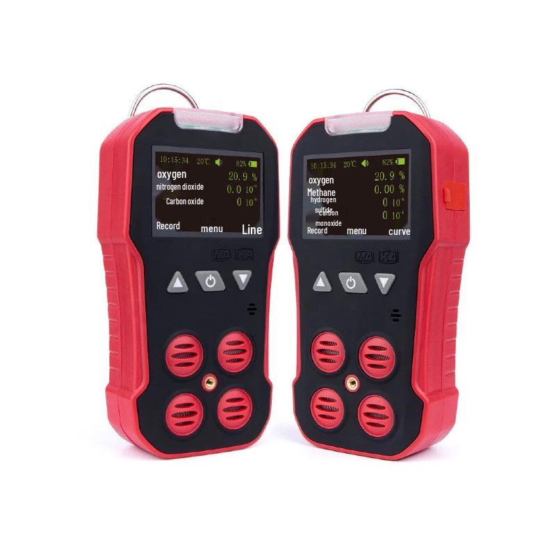 Baoshian 4-in-1 Portable Gas Detector: Methane, Oxygen, CO, H2S