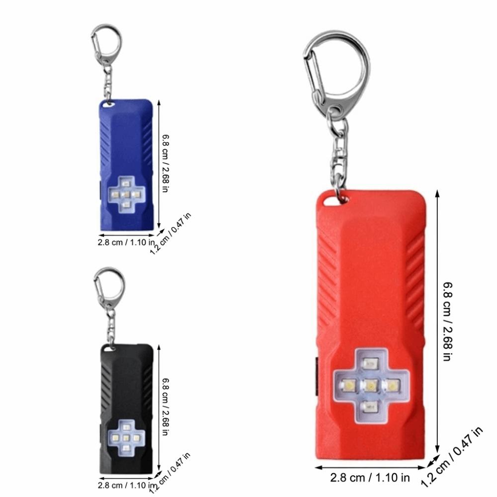 Super Bright LED Keychain Light Lightweight Compact Design Mini Flashlight Long-Lasting Use Cap Clip Design
