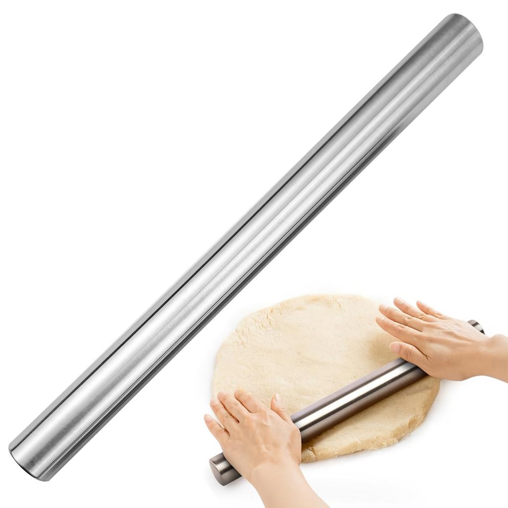 Rostfritt stål Kavel Köksredskap Deg Roller Baka Pizza Nudlar Cookie Dumplings Göra Non-stick Bakverktyg