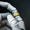 Retro "Glowing Light" Adjustable Open Ring For Men Gold Color Ring Punk Gothic Edgy Copper Jewelry Trendy Accessories Love Gift