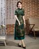 Elegant Xiangyun Gauze Cheongsam: Retro Slimming Short Sleeve Long Skirt