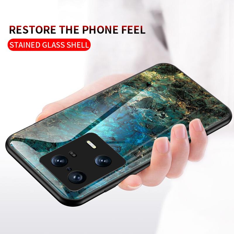 Casing For Xiaomi 11 Lite 5G NE 13 13T Pro 13 Lite 13 Ultra Redmi 12 Note 8 2021 13 Pro+ Case Marbled Tempered Glass Case Back Cover